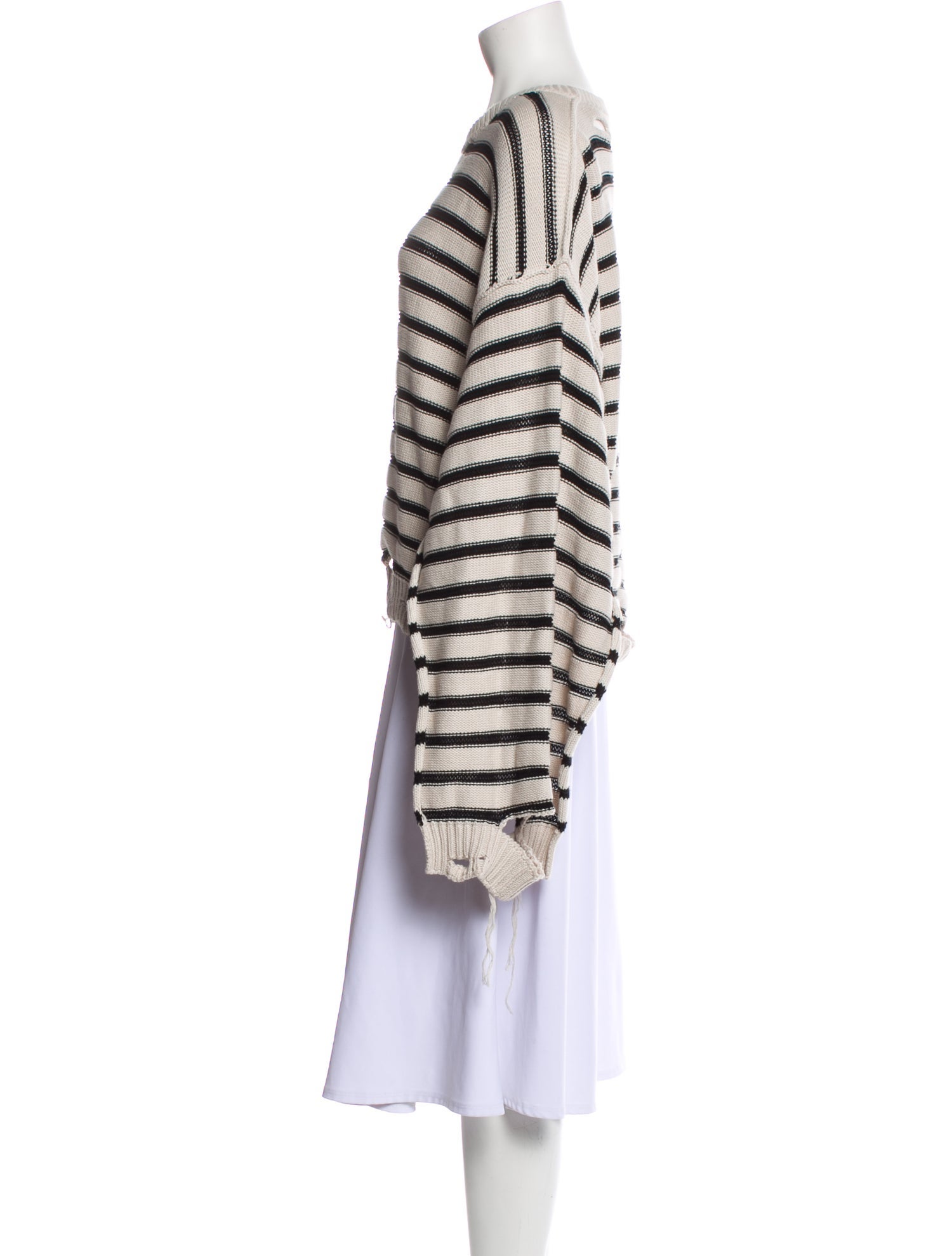 MM6 Maison Margiela Striped Scoop Neck Sweater